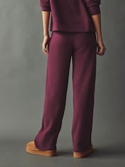 Roșu vișiniu - Pantaloni Cosy Soft Touch Co-ord cu picioare largi - Image 3 of 5