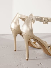 Gold Signature Premium Leather High Round Toe Simple Sandals - Image 9 of 9