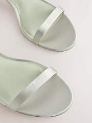 Sage Green Forever Comfort® Bridesmaid Round Toe Low Heel Simple Sandals - Image 8 of 10
