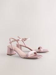 Nude Forever Comfort® Bridesmaid Square Toe Low Block Simple Sandals - Image 5 of 9
