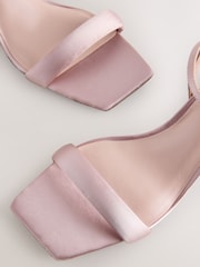 Nude Forever Comfort® Bridesmaid Square Toe Low Block Simple Sandals - Image 7 of 9