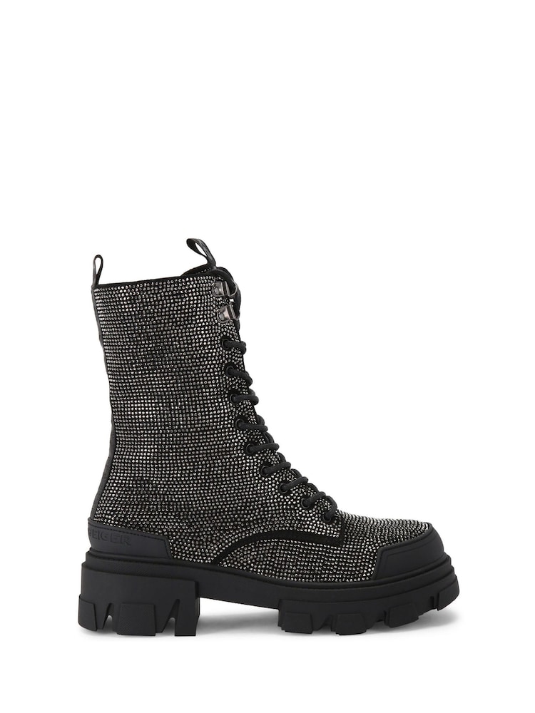 KG Kurt Geiger Trekker Gem Black Boots - Image 1 of 7