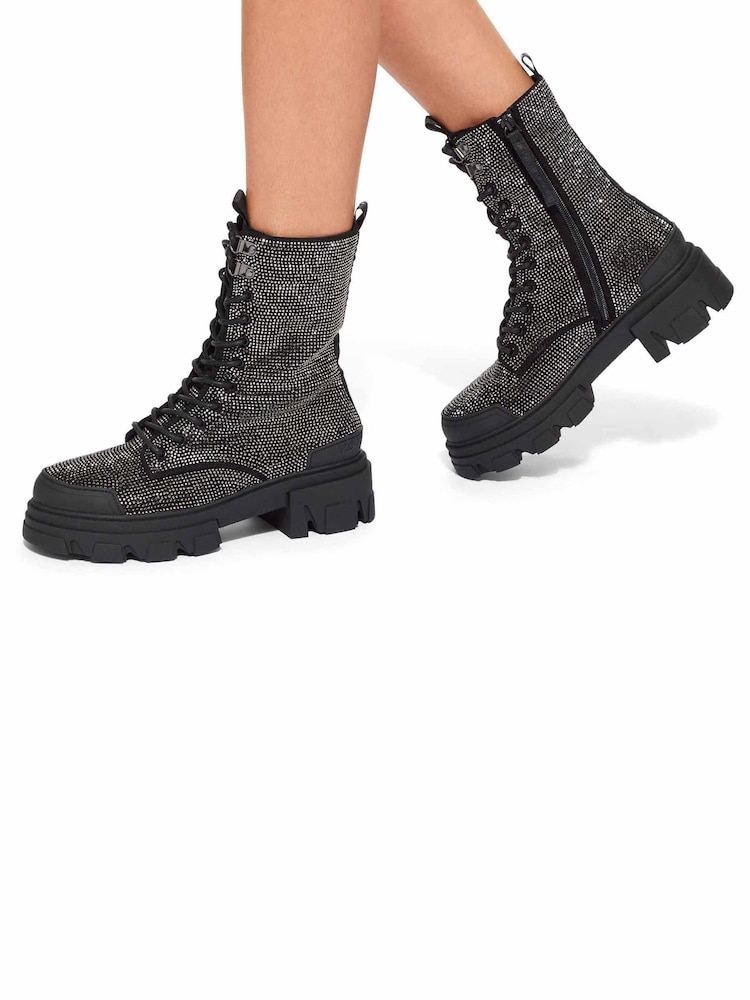 KG Kurt Geiger Trekker Gem Black Boots - Image 2 of 7
