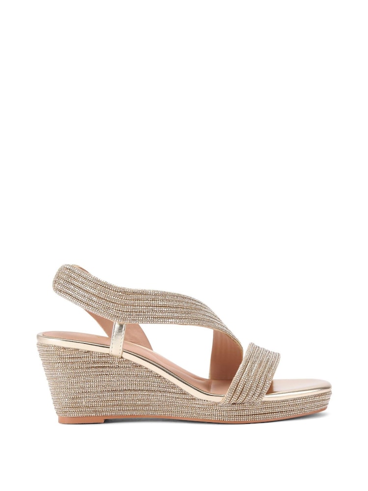 Dorado champán - Sandalias con cuña Gala 70 de Carvela - Imagen 2 de 5