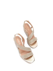 Dorado champán - Sandalias con cuña Gala 70 de Carvela - Imagen 3 de 5