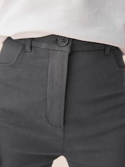 Grey Regular Length Skinny Fit Stretch High Waist School Trousers (9-18yrs) - Image 3 of 8