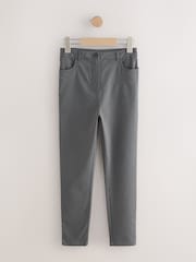 Grey Regular Length Skinny Fit Stretch High Waist School Trousers (9-18yrs) - Image 5 of 8