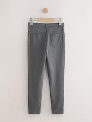 Grey Regular Length Skinny Fit Stretch High Waist School Trousers (9-18yrs) - Image 6 of 8