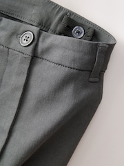 Grey Regular Length Skinny Fit Stretch High Waist School Trousers (9-18yrs) - Image 8 of 8