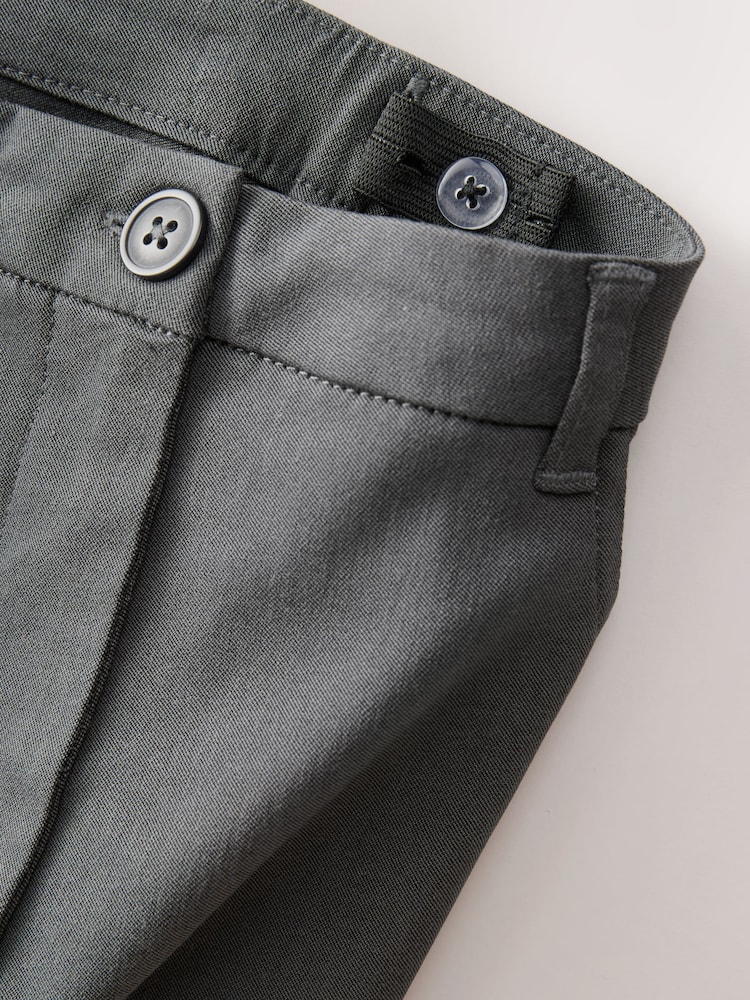 Grey Regular Length Skinny Fit Stretch High Waist School Trousers (9-18yrs) - Image 8 of 8