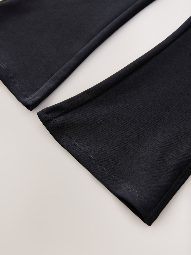 Negro - Pantalones escolares acampanados de algodón elástico y Stretch (3-17años) - Imagen 10 de 10