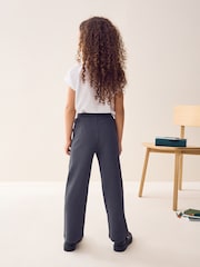 Grey - Pull-On Cotton Rich Stretch Flared School Trousers (3-17yrs) - Image 3 of 8