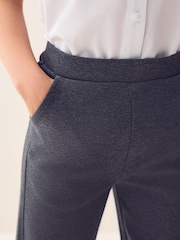 Grey - Pull-On Cotton Rich Stretch Flared School Trousers (3-17yrs) - Image 4 of 8