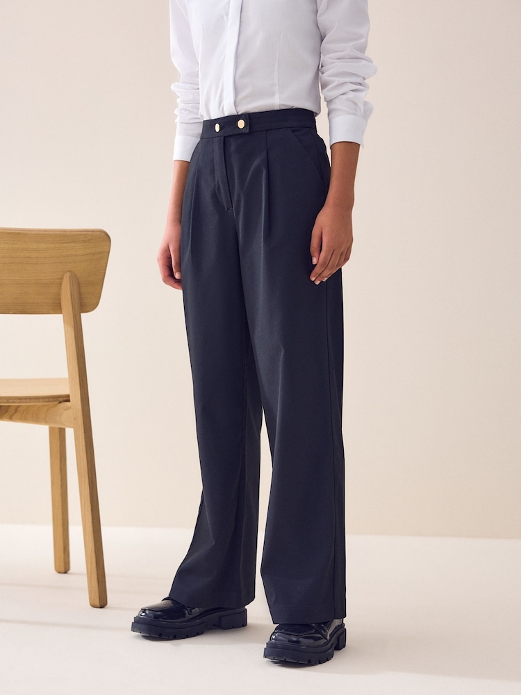 Grey Regular Length Senior Wide Leg School Trousers (9-18yrs) - Image 1 of 14 Grey Regular Length Senior Wide Leg School Trousers (9-18yrs) - Image 1 of 14