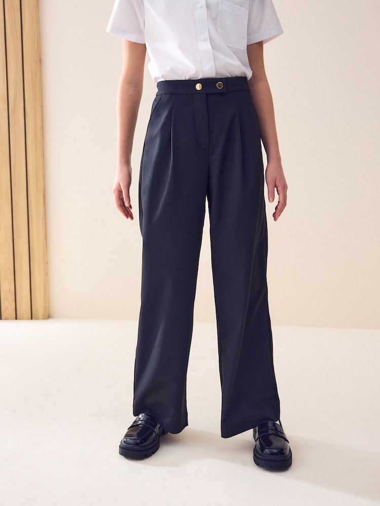 Grey Regular Length Senior Wide Leg School Trousers (9-18yrs) - Image 2 of 14 Grey Regular Length Senior Wide Leg School Trousers (9-18yrs) - Image 2 of 14