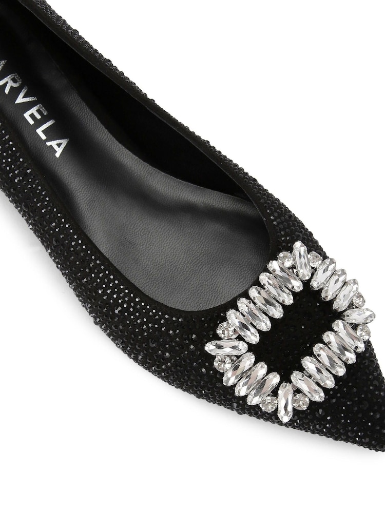 Carvela Virtue Flat Black Shoes - Image 2 of 4