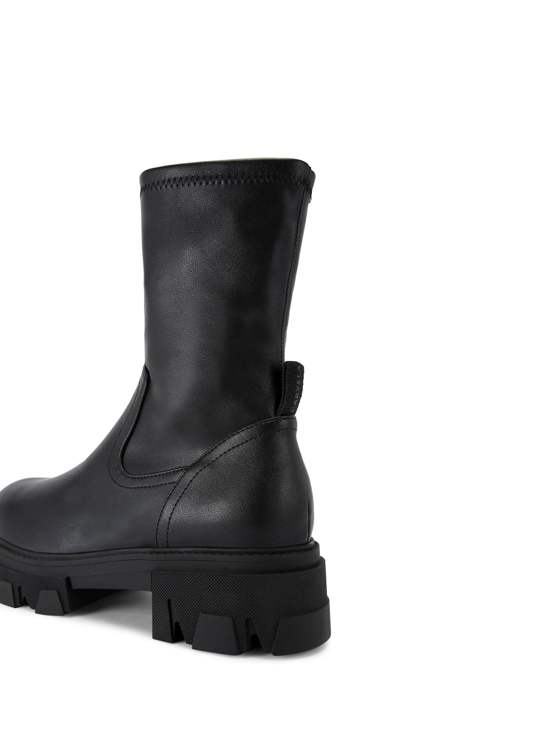 Buy Carvela Black Chrome Explorer Sock Boots from Next USA