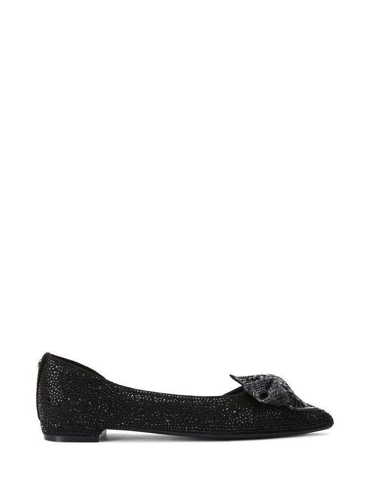 Черные балетки с бантом на плоской подошве Carvela Regal - Изображение 2 из 5