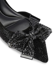 Черные балетки с бантом на плоской подошве Carvela Regal - Изображение 4 из 5