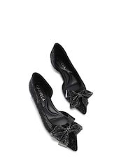 Черные балетки с бантом на плоской подошве Carvela Regal - Изображение 5 из 5