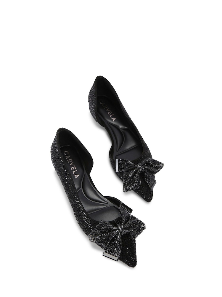 Черные балетки с бантом на плоской подошве Carvela Regal - Изображение 5 из 5