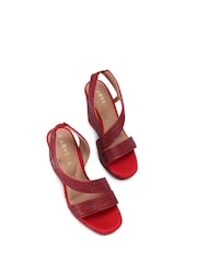Carvela Red Gala Wedge Jewel 110 Sandals - Image 3 of 5