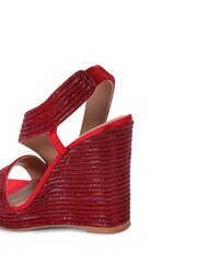 Carvela Red Gala Wedge Jewel 110 Sandals - Image 5 of 5