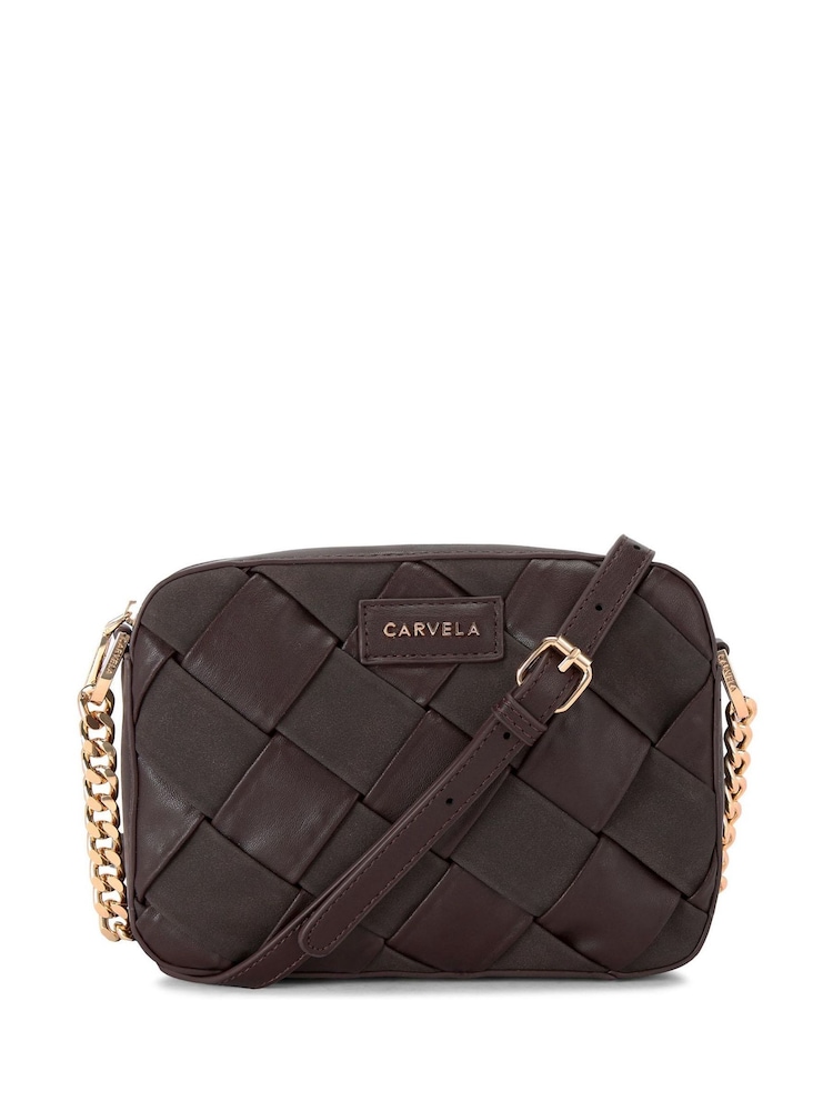 Carvela Lexi Weave Xbody Brown Bag - Image 1 of 5