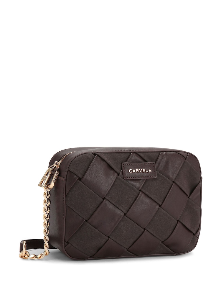 Carvela Lexi Weave Xbody Brown Bag - Image 2 of 5
