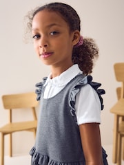 Grau - Stretch Frill School Pinafore Jersey (3-14yrs) - Bild 3 von 7