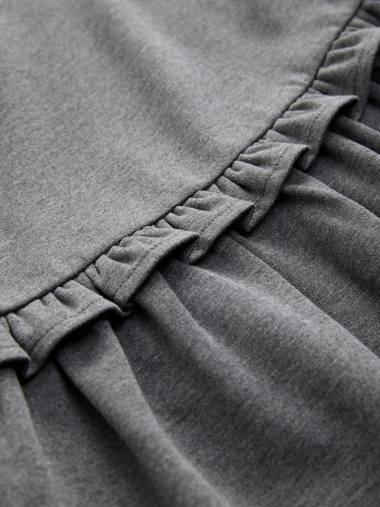 Grey Jersey Stretch Frill School Pinafor (3-14yrs) - Image 8 of 8