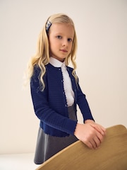Mornarica - Cable Knit School Cardigan (3-16yrs) - Slika 1 iz 7