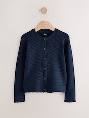 Mornarica - Cable Knit School Cardigan (3-16yrs) - Slika 4 iz 7