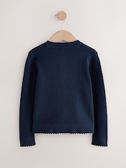 Mornarica - Cable Knit School Cardigan (3-16yrs) - Slika 5 iz 7