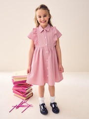 Red Frill Gingham School Dress (3-14yrs) - Image 1 of 5
