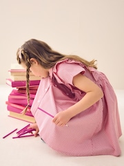 Red Frill Gingham School Dress (3-14yrs) - Image 2 of 5