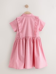 Red Cotton Rich Frill Gingham School Dress (3-14yrs) - Image 8 of 11