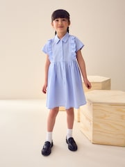 Blue Frill Gingham School Dress (3-14yrs) - Image 1 of 4