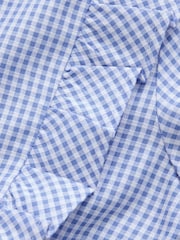 Blue Cotton Rich Frill Gingham School Dress (3-14yrs) - Image 10 of 10