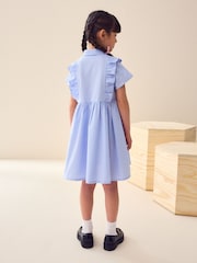 Blue Frill Gingham School Dress (3-14yrs) - Image 3 of 4