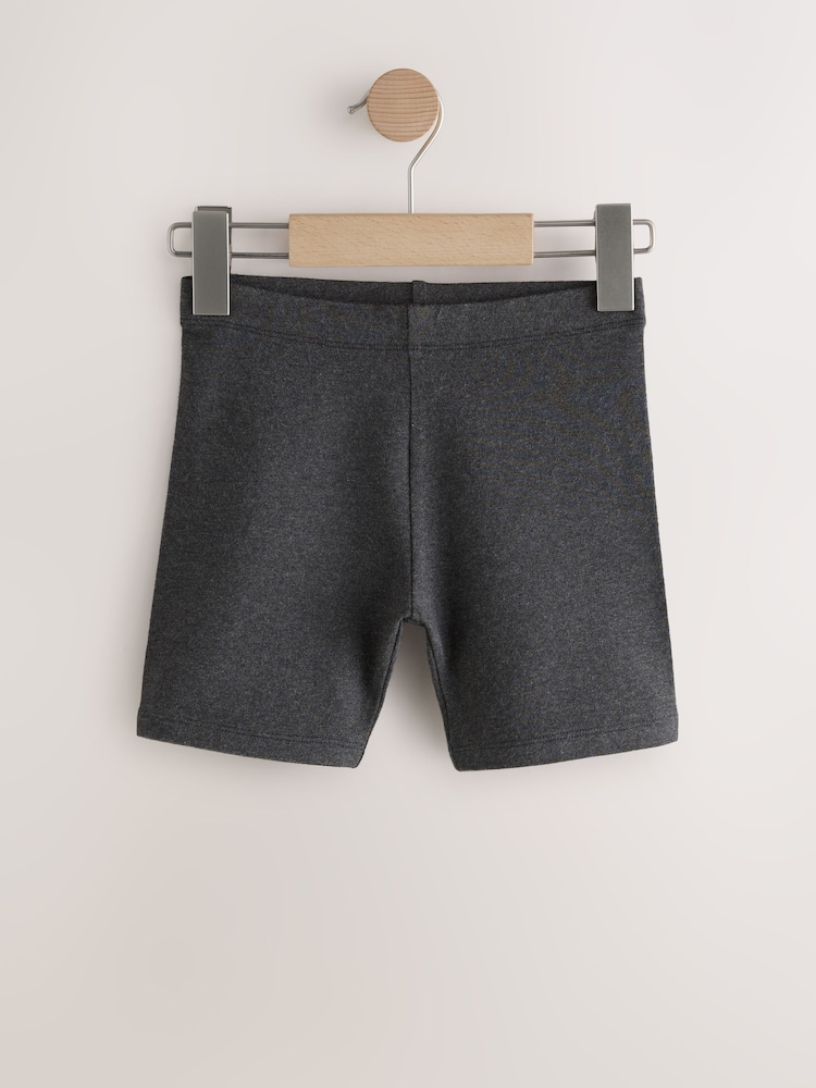 Grey Regular Length Cotton Rich Stretch Cycle Shorts 2 Pack (3-16yrs) - Image 2 of 6