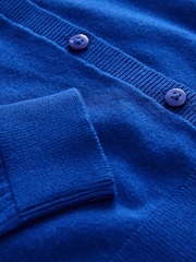 Blue Cotton Rich Frill Shoulder School Cardigan (3-16yrs) - Image 7 of 7