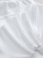 White Cotton Stretch Frill Collar School Polo Tops 5 Pack (3-16yrs) - Image 5 of 5