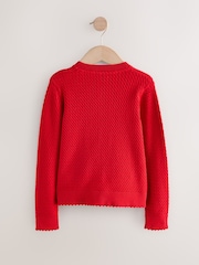 rdeča - Cable Knit School Cardigan (3-16yrs) - Slika 5 iz 7