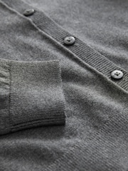Grey Cotton Rich Frill Shoulder School Cardigan (3-16yrs) - Image 9 of 9