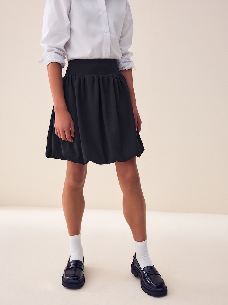 Schwarz - Pull-On Jersey Stretch Bubble Hem Skirt (3-17yrs) - Bild 1 von 8 Schwarz - Pull-On Jersey Stretch Bubble Hem Skirt (3-17yrs) - Bild 1 von 8