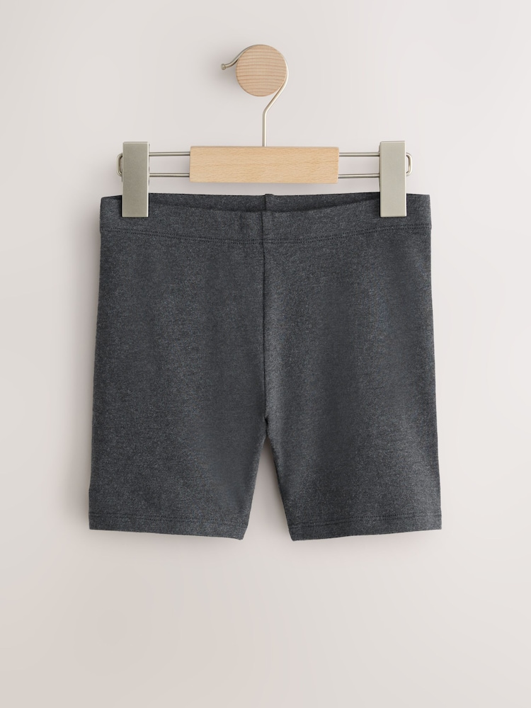 Grey Regular Length Cotton Rich Stretch Cycle Shorts 5 Pack (3-16yrs) - Image 2 of 7 Grey Regular Length Cotton Rich Stretch Cycle Shorts 5 Pack (3-16yrs) - Image 2 of 7