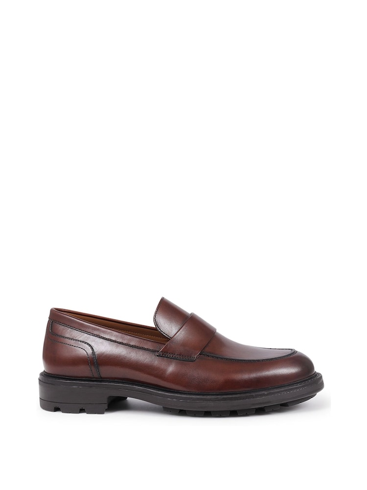 Jones Bootmaker Romeo Leather Brown Loafers - Image 1 of 6