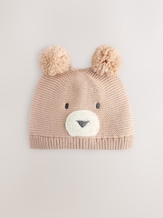 Neutro - Gorro de bebé delicado con doble pompón - Imagen 1 de 2
