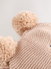 Neutro - Gorro de bebé delicado con doble pompón - Imagen 2 de 2